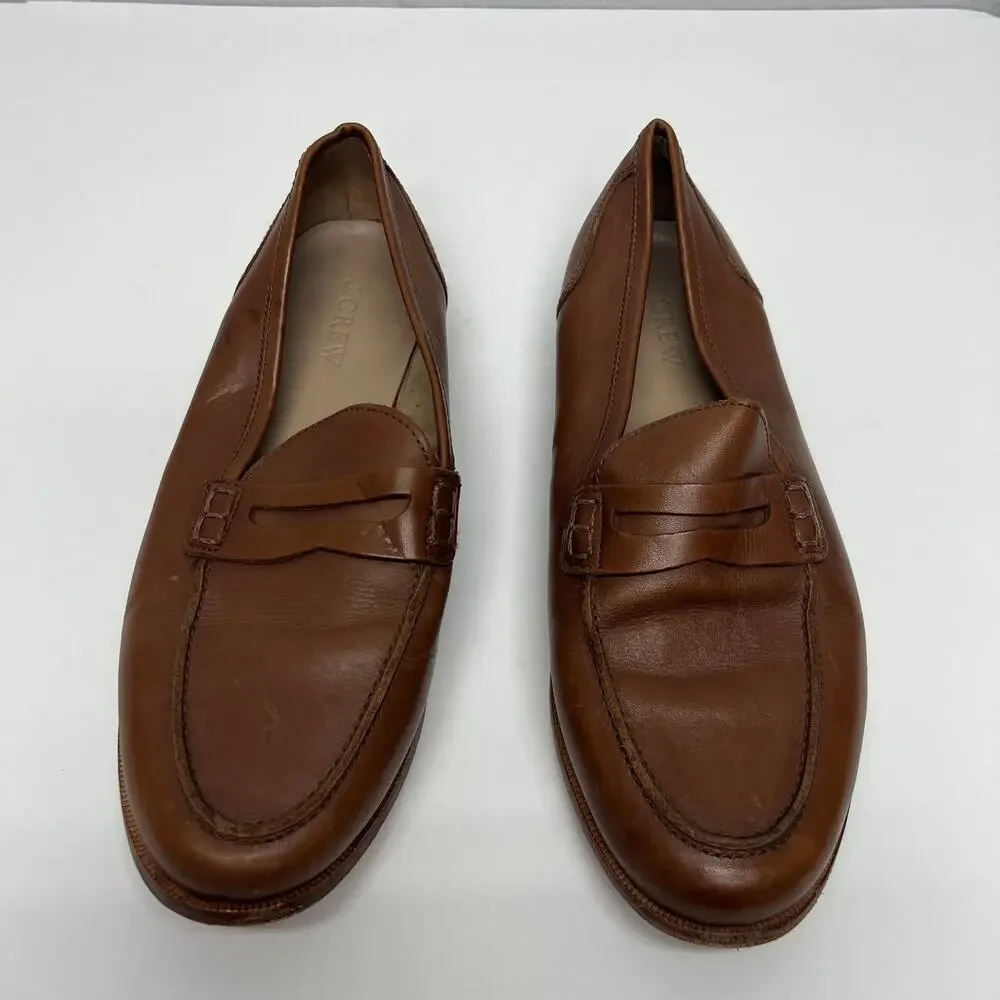 J. Crew Academia Leather Loafers Womens 7.5 School College Work Business Casual